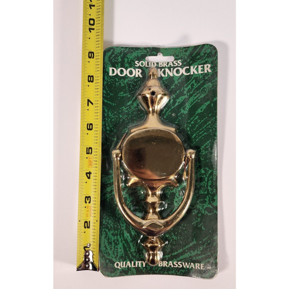 Vintage Solid Brass Classic Door Knocker with Hardware 8" tall Brand New (9) - Picture 5 of 6